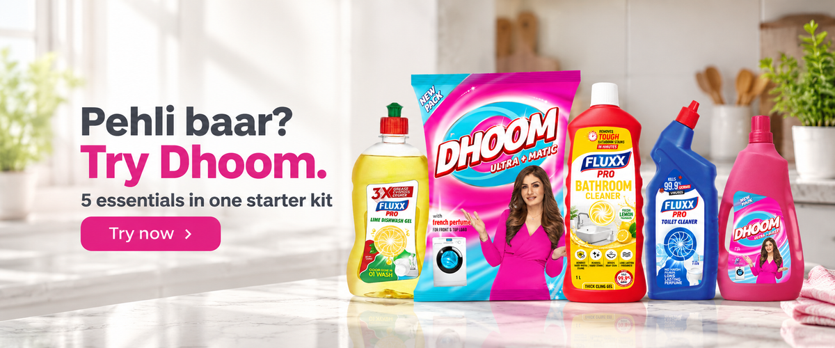 Try Dhoom – 5 essentials in one starter kit